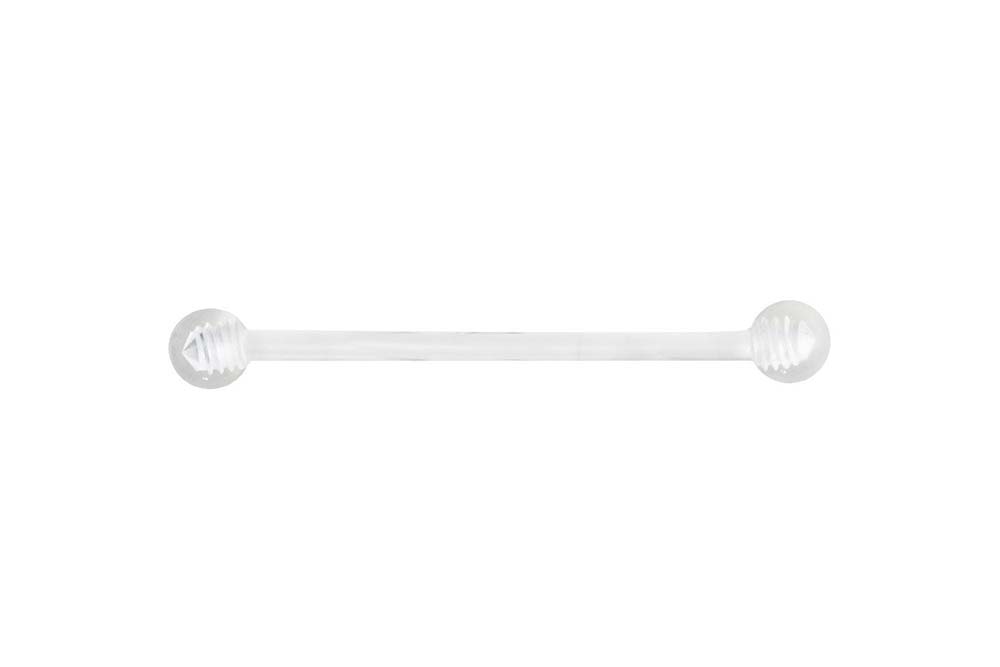1" Non-Toxic Bioflex Clear Retainer Pregnancy Belly Button Barbell - test