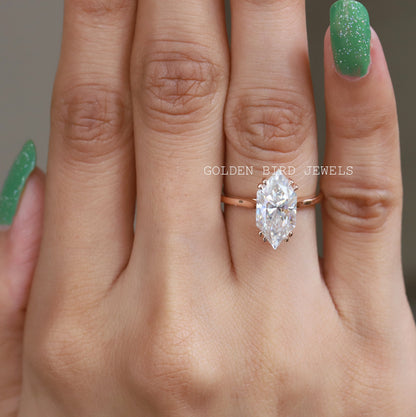 Dutch Marquise Solitaire Ring in 9K