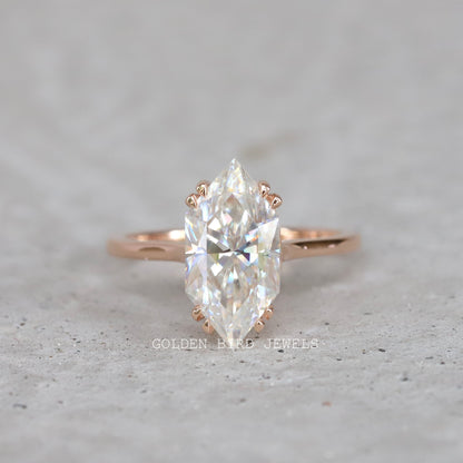 Dutch Marquise Solitaire Ring in 18K