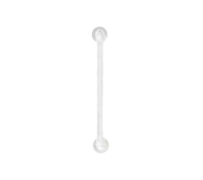 1" Non-Toxic Bioflex  Clear Retainer Pregnancy  Belly Button Barbell - test