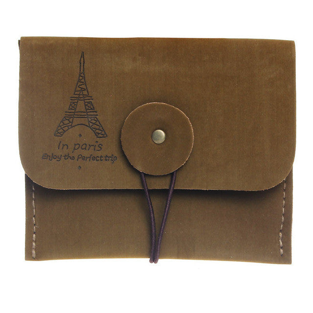 Woman wallets Vintage Coin Purse Style Retro Paris Tower Zipper Purse Holder Mini bag Ladies Small Bags #XTJ