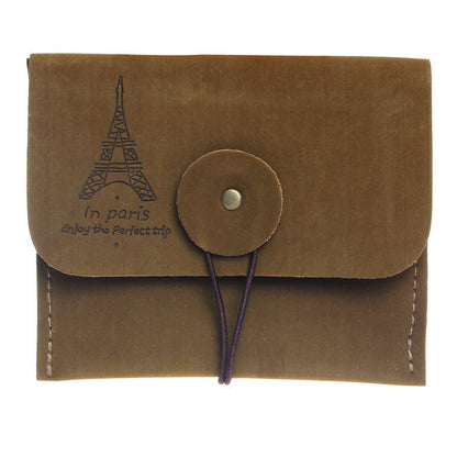 Woman wallets Vintage Coin Purse Style Retro Paris Tower Zipper Purse Holder Mini bag Ladies Small Bags #XTJ