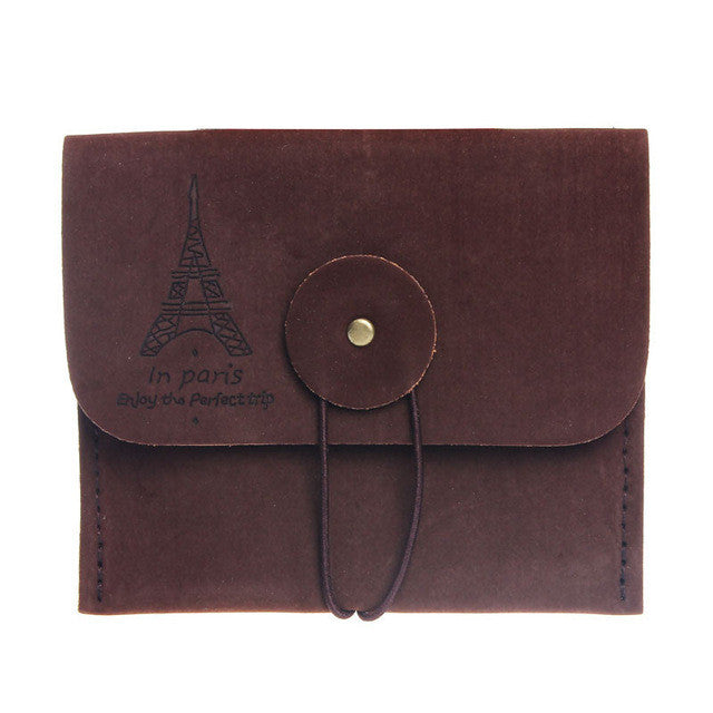 Woman wallets Vintage Coin Purse Style Retro Paris Tower Zipper Purse Holder Mini bag Ladies Small Bags #XTJ